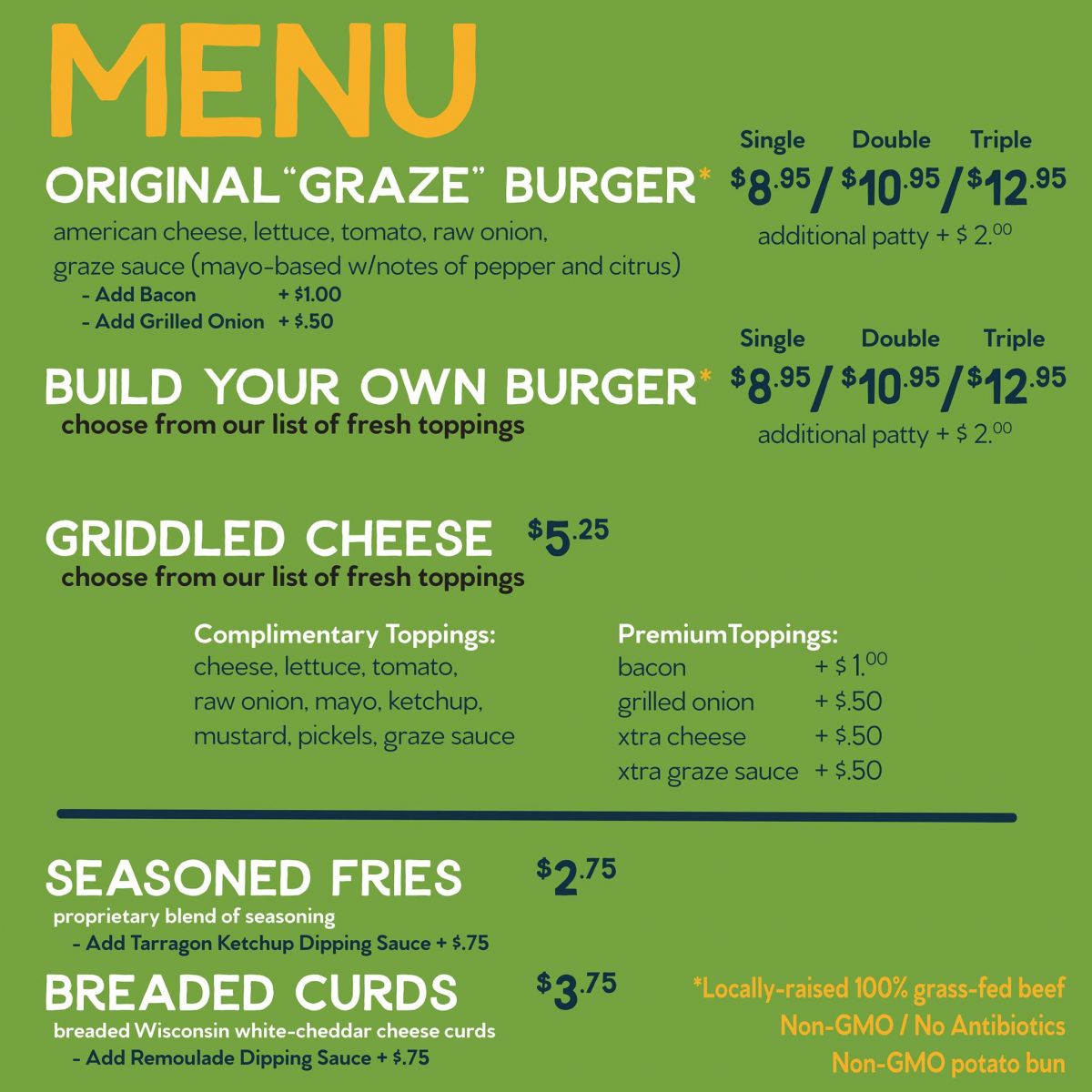 Graze to Griddle Food Truck 300pm Old Bust Head